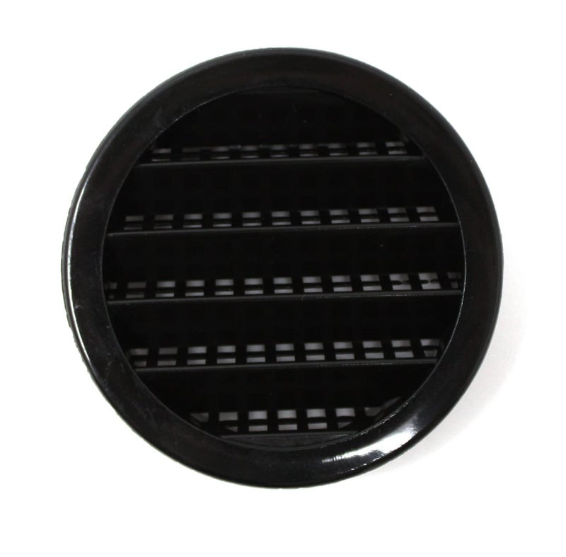 JSP Manufacturing 2"" Round Plastic Louver Soffit Air Vent Reptile Screen Grille Cover Multiple Colors/Quantities (12, Black) - Image 4